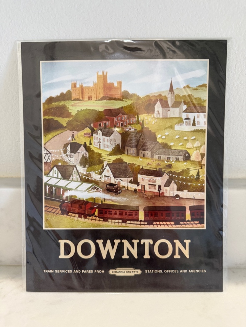 Downton Vintage Travel Poster, 8x10 print